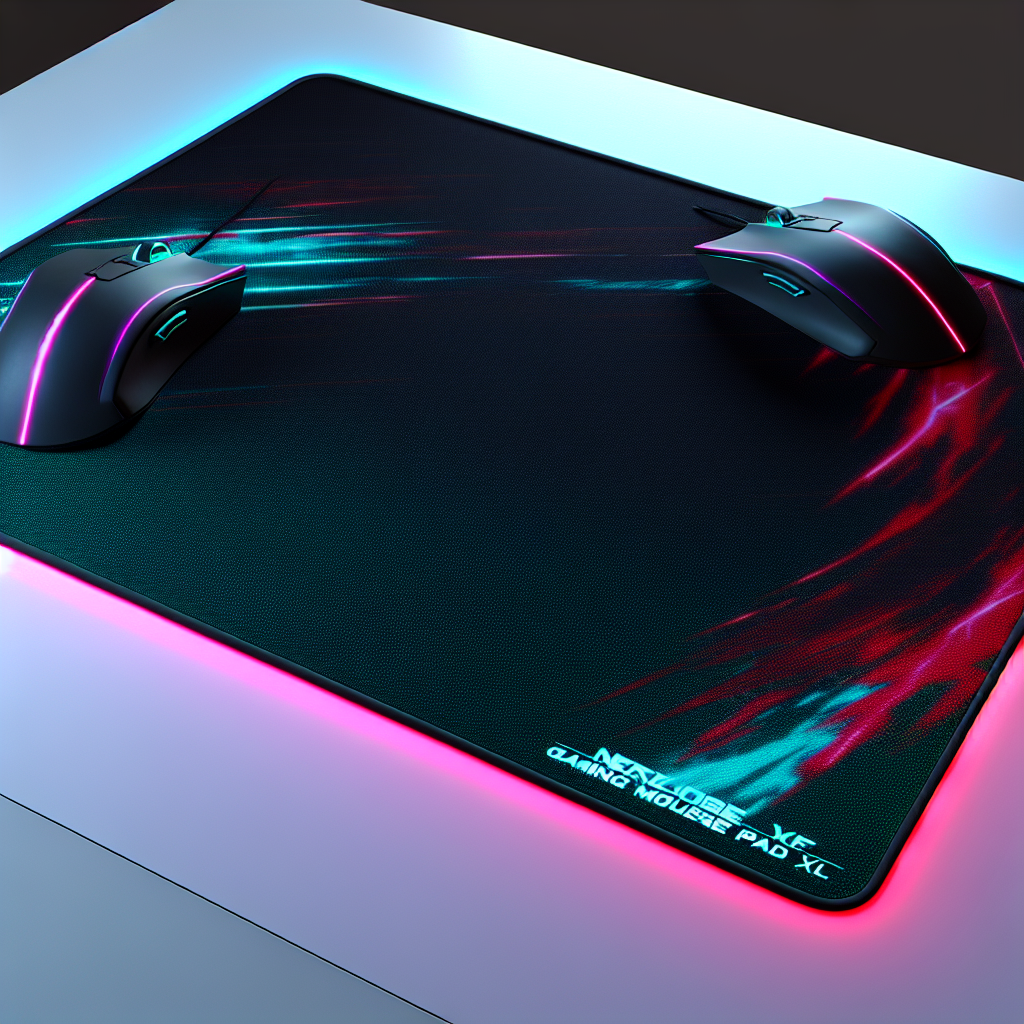 Neon Rift Gaming Mousepad XL – Precision Arena