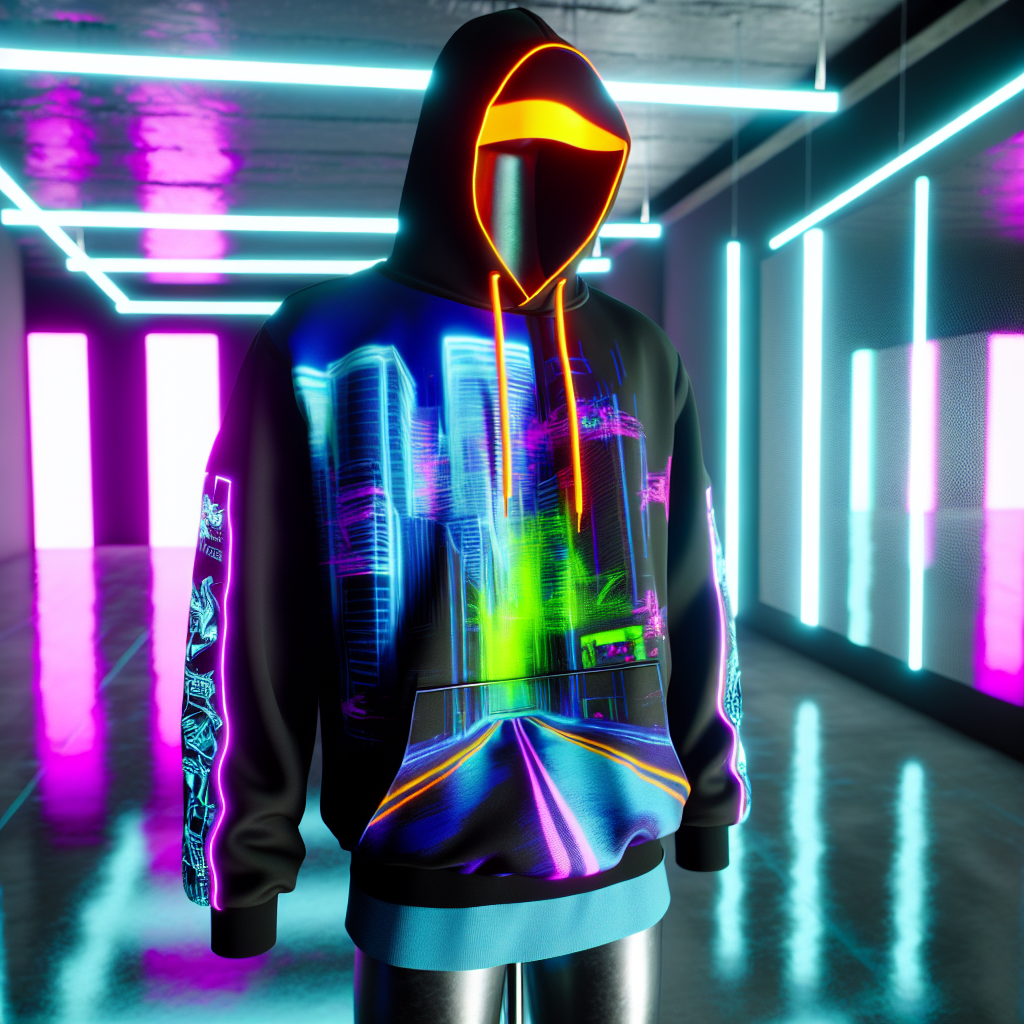Neon Street Hunter Hoodie – Urban Cyber Drip
